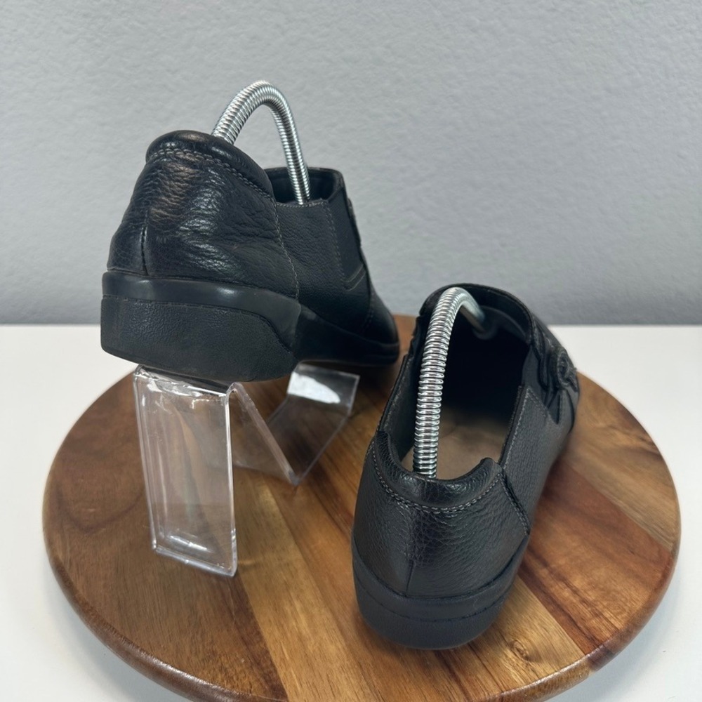 Clarks Collection Cheyn Madi Flats Black Leather Slip On Loafers Cushion 10W - Picture 2 of 8